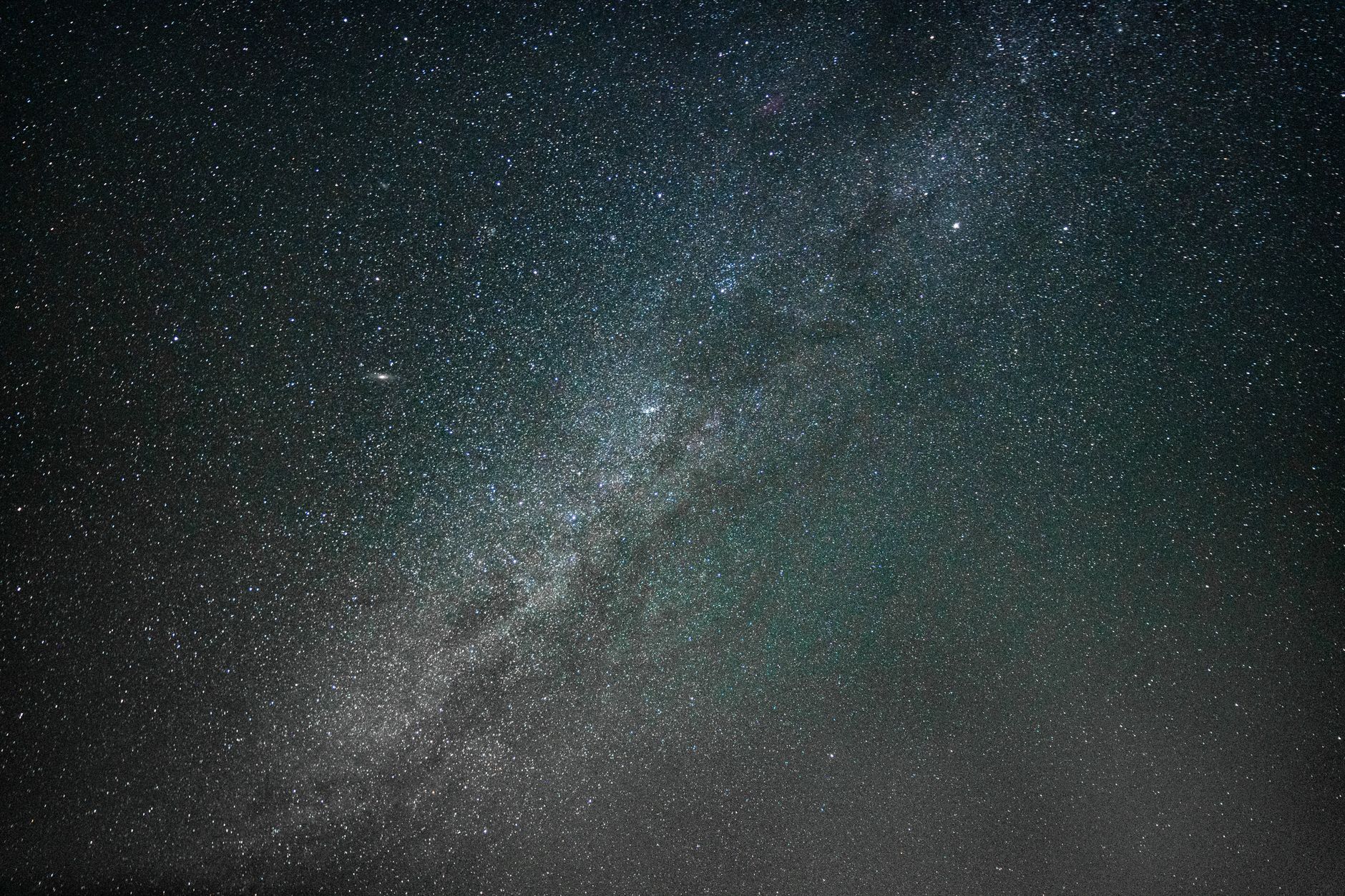 The Milky Way galaxy stretching across a clear night sky