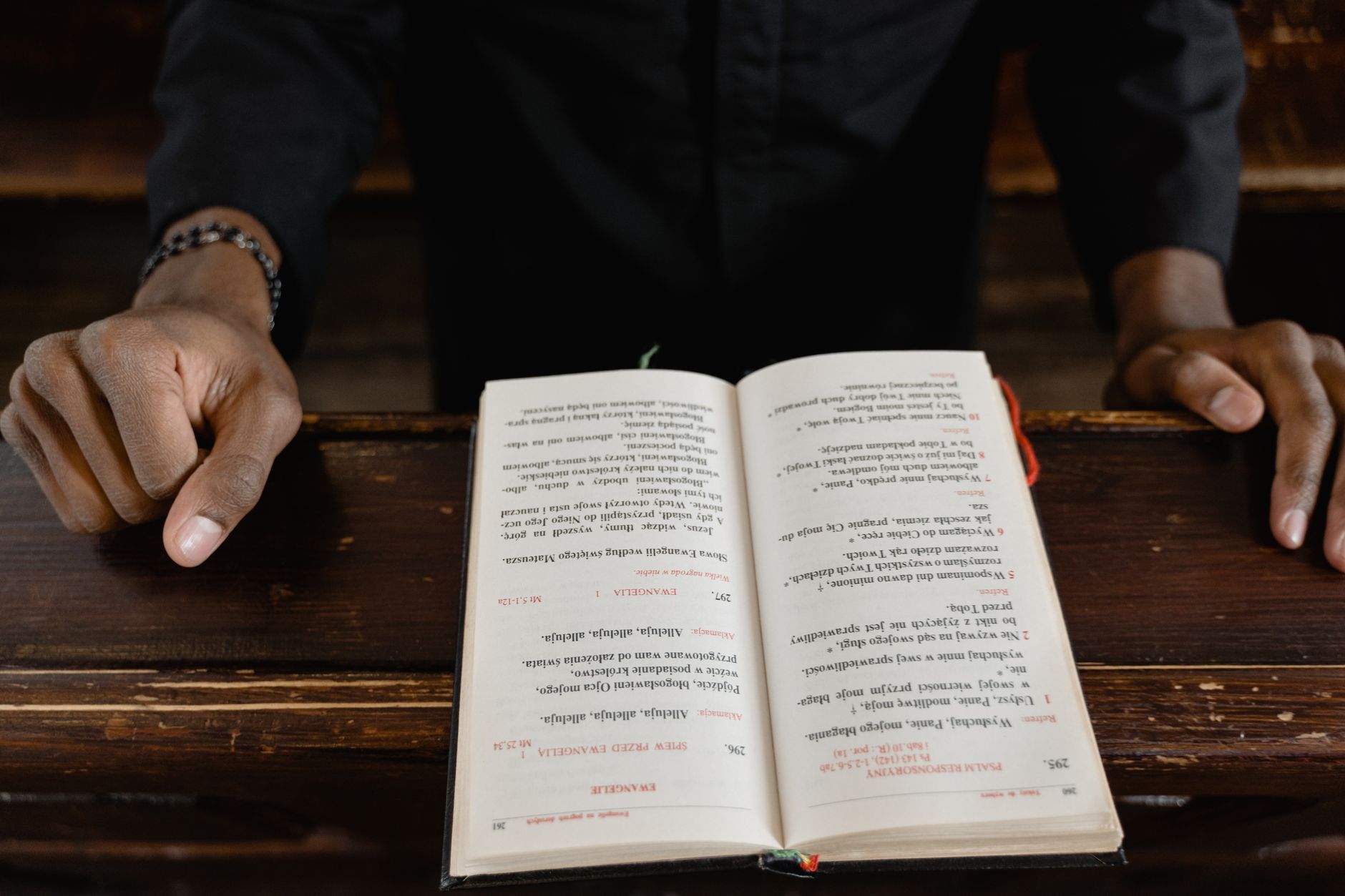 A church pulpit with an open Bible, a place of teaching