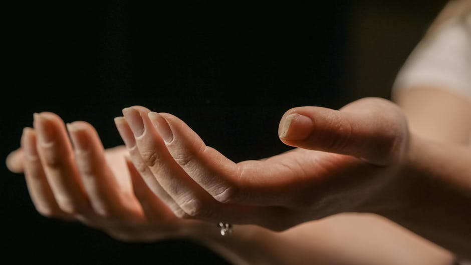 Open hands releasing to God — the physical practice of casting what you carry onto the One who cares for you