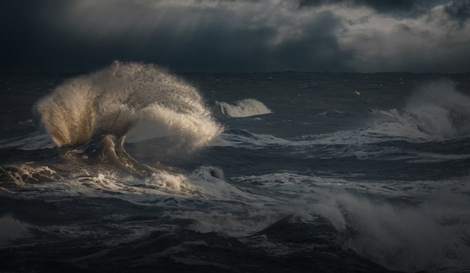 Powerful storm waves crashing — the storm that looks like it will destroy you is often where God does His deepest work